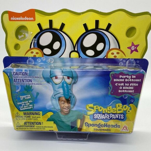 Spongebob Squarepants SQUIDWARD 21" Inflatable Head Hat Spongehead - Picture 1 of 2